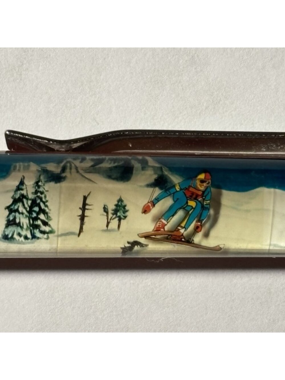 Ski Mt Hood Oregon Floaty Pen Skier Skiing Mountains Winter Snow Vintage Collect